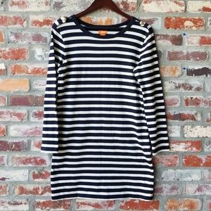 striped Long Sleeve Dress classic nautical career
